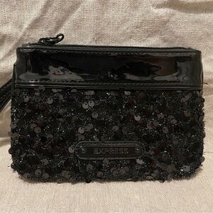 Express, black sequin, wristlet